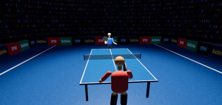 BatStrike Table Tennis: rally in an arena